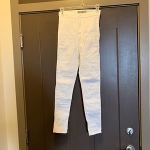 Topshop White Joni skinny jeans 28 with 32 inseam